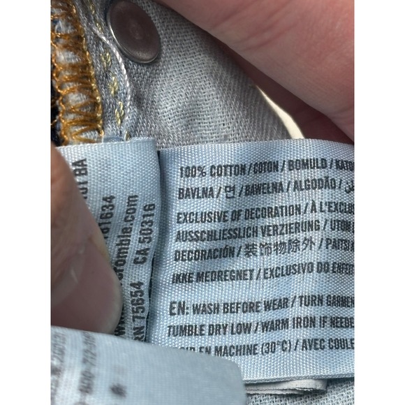 Abercrombie & Fitch Slim Straight Jeans Blue Wash Women's Size 26X30 Button Fly - Picture 7 of 15